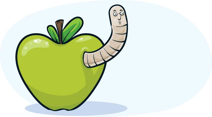 Strange alternatives to brush your teeth using an apple