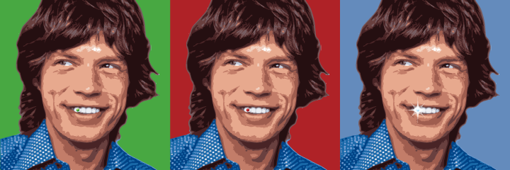 Mick Jagger Emerald Tooth Ruby Tooth Diamond Tooth